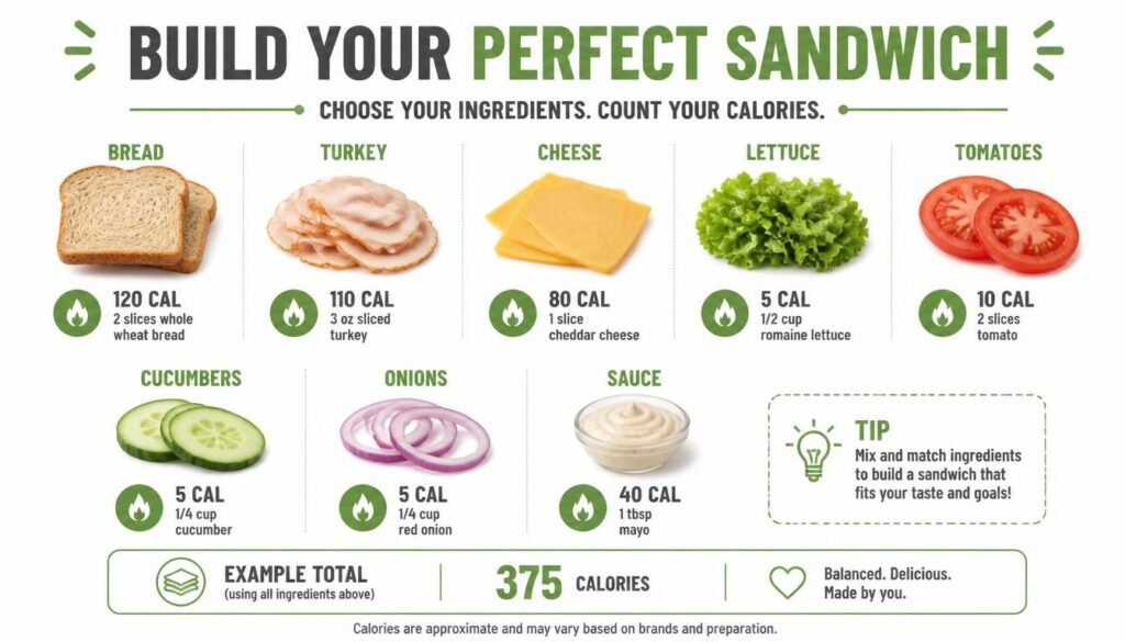 Subway calories by ingredients including bread cheese vegetables and sauce