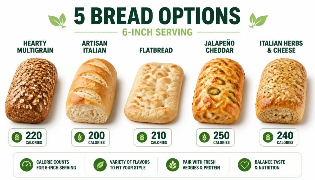 Subway Bread Calories: Calories in Every Bread