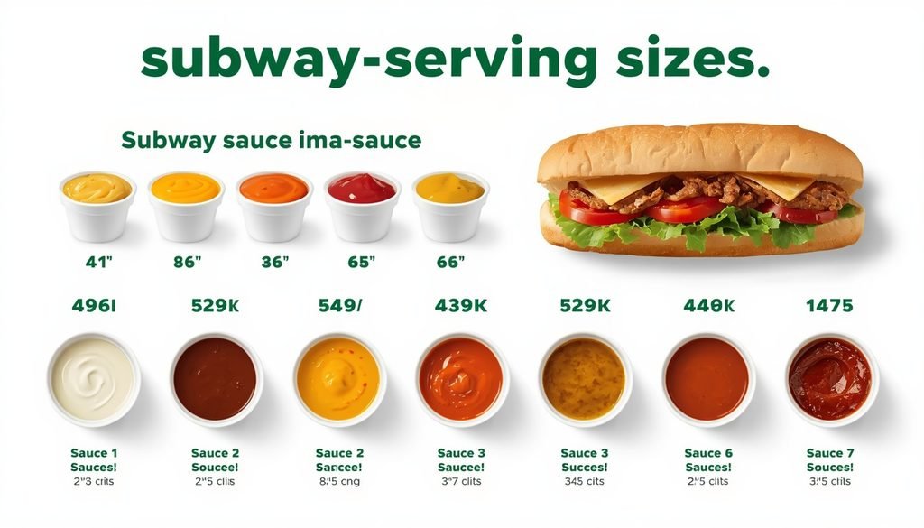 Subway sauce serving size guide for calculating sandwich calories