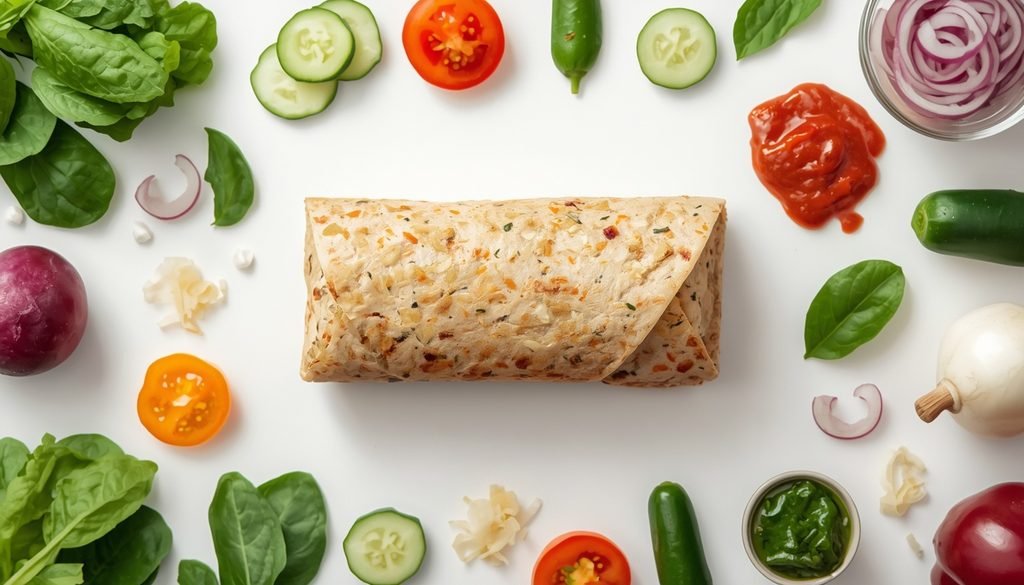 Subway wrap calories with healthy vegetable toppings, cheese, sauces, and nutrition choices