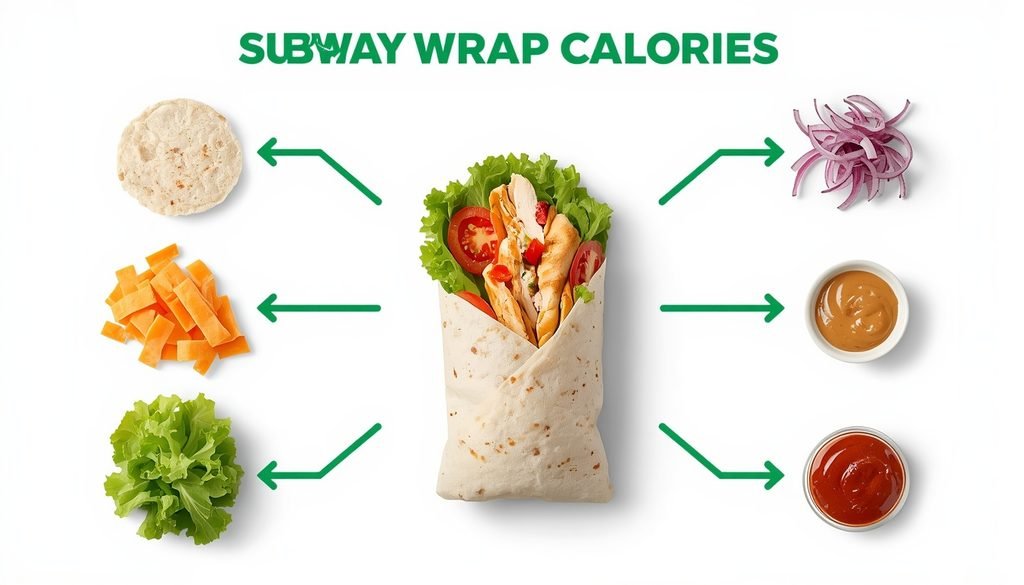 How Subway wrap calories add up from tortilla, meat, cheese, vegetables, and sauces